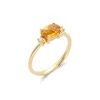 Discount Anillo Oro Amarillo, Citrino Y Diamantes Para Ella | Anillos