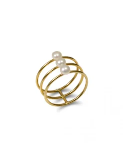 Online Anillo Oro Amarillo Con Perlas Anillos | Para Ella