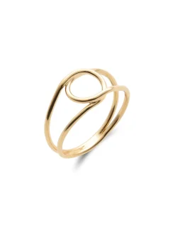 Clearance Anillo Oro Amarillo Cruzado Iconic | Para Ella