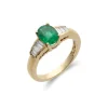 Sale Anillo Oro Amarillo, Esmeralda Y Diamantes Para Ella | Anillos