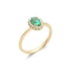 Online Anillo Oro Amarillo, Esmeralda Y Diamantes Para Ella | Anillos