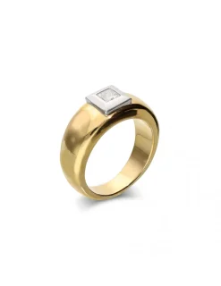 Online Anillo Oro Amarillo, Platino y Diamante Platino | Para Ella