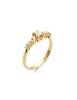 Sale Anillo Oro Amarillo Y Diamantes Para Ella | Anillos