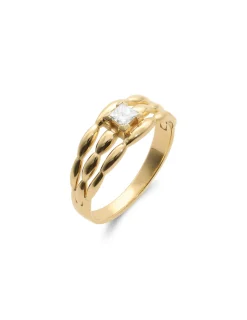 Sale Anillo Oro Amarillo Y Diamante Para Ella | Anillos