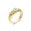 Outlet Anillo Oro Amarillo Y Diamantes Para Ella | Anillos