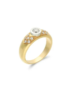 Outlet Anillo Oro Amarillo Y Diamantes Para Ella | Anillos