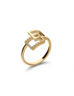 Sale Anillo Oro Amarillo Y Diamantes Para Ella | Anillos