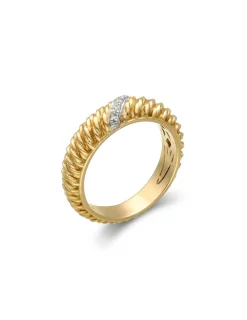 Hot Anillo Oro Amarillo Y Diamantes Para Ella | Anillos