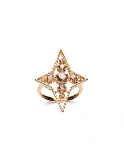 Clearance Anillo Oro Amarillo Y Diamantes Para Ella | Anillos