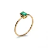 Hot Anillo Oro Amarillo Y Esmeralda Anillos | Para Ella