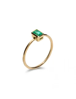 Hot Anillo Oro Amarillo Y Esmeralda Anillos | Para Ella