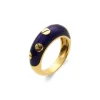 Discount Anillo Oro Amarillo Y Esmalte Azul Para Ella | Anillos