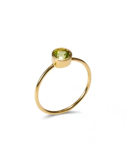 Hot Anillo Oro Amarillo Y Peridoto Anillos | Para Ella