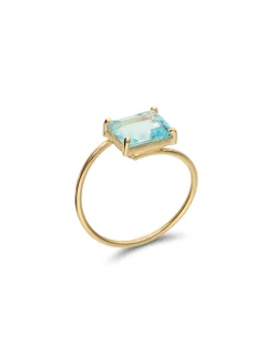 Sale Anillo Oro Amarillo Y Topacio Para Ella | Anillos