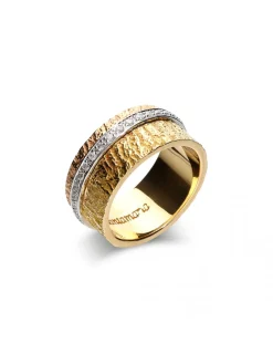 Fashion Anillo Oro Amarillo-Blanco Y Diamantes Para Ella | Anillos