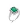 New Anillo Oro Blanco, Esmeralda Y Diamantes Para Ella | Anillos