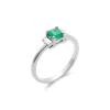 Best Anillo Oro Blanco, Esmeralda Y Diamantes Para Ella | Anillos