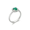 Best Anillo Oro Blanco, Esmeralda Y Diamantes Para Ella | Anillos