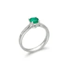 New Anillo Oro Blanco, Esmeralda Y Diamantes Para Ella | Anillos