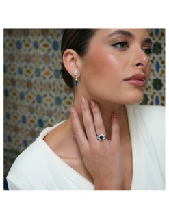 Best Anillo Oro Blanco, Topacio Y Diamantes Para Ella | Para Ella