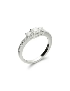 Outlet Anillo Oro Blanco Y Diamantes Para Ella | Anillos