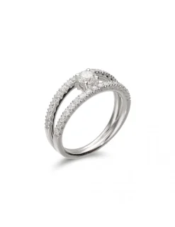 Hot Anillo Oro Blanco Y Diamantes Para Ella | Anillos