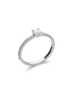 Clearance Anillo Oro Blanco Y Diamantes Para Ella | Anillos