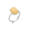 Clearance Anillo Oro Blanco Y Ópalo Para Ella | Anillos