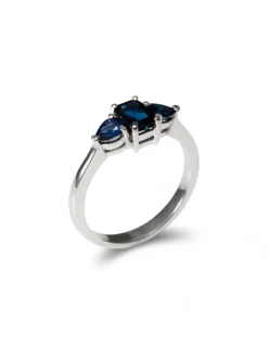 Discount Anillo Oro Blanco Y Zafiros Anillos | Para Ella