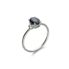 Discount Anillo Oro Blanco, Zafiro Y Diamantes Para Ella | Anillos
