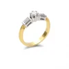 Clearance Anillo Oro Blanco-Amarillo Y Diamantes Para Ella | Anillos