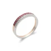 Outlet Anillo Oro Blanco-Rosa Con Diamantes Y Rubíes Para Ella | Anillos