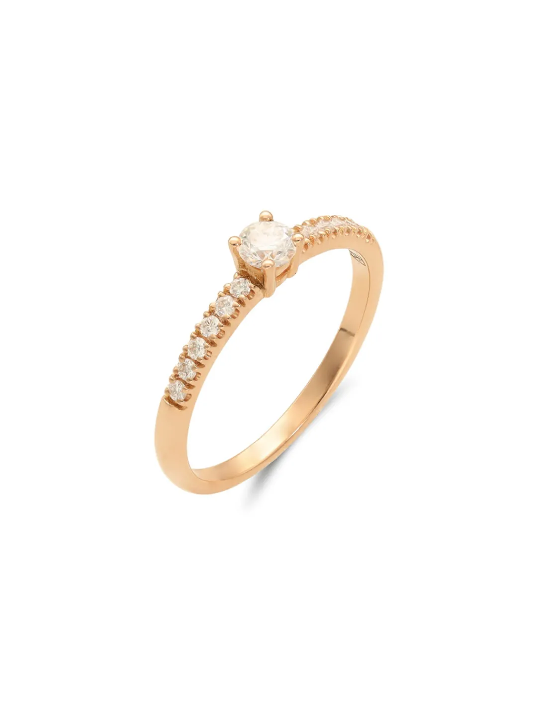 Outlet Anillo Oro Rosa Y Diamantes Para Ella | Anillos