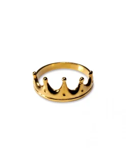 Clearance Anillo Plata Chapada Corona Anillos | Para Ella