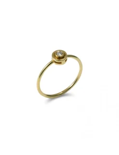 Outlet Anillo-Solitario Oro Amarillo Y Diamante Para Ella | Solitarios