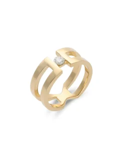 Hot Anillo-Solitario Oro Amarillo Y Diamante Para Ella | Solitarios