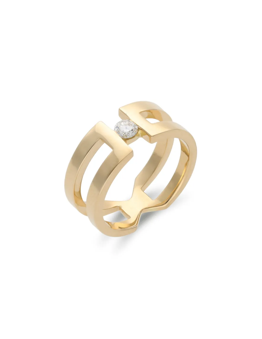 Hot Anillo-Solitario Oro Amarillo Y Diamante Para Ella | Solitarios