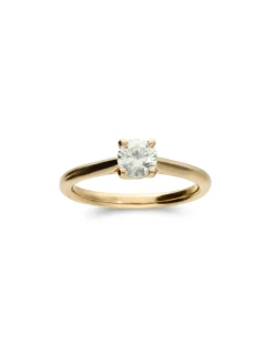 Clearance Anillo-Solitario Oro Amarillo Y Diamante Para Ella | Especial Anillos De Pedida