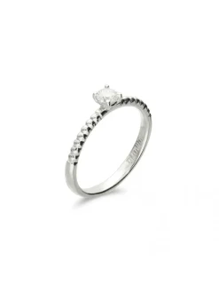 Hot Anillo-Solitario Oro Blanco Y Diamante Para Ella | Anillos