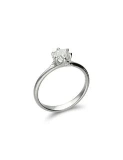 Clearance Anillo-Solitario Oro Blanco Y Diamante Para Ella | Especial Anillos De Pedida