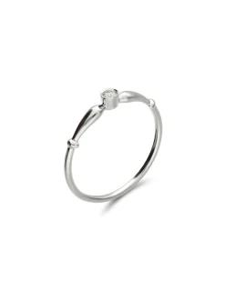 Hot Anillo-Solitario Oro Blanco Y Diamante Para Ella | Anillos