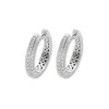 Hot Argollas Oro Blanco Con Diamantes Para Ella | Pendientes