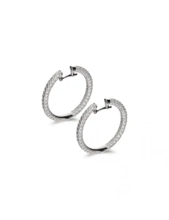 Best Argollas Oro Blanco Y Diamantes Para Ella | Pendientes