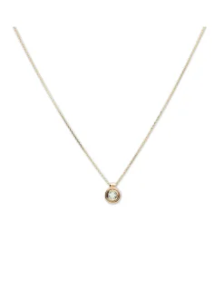 Discount Cadena-Colgante Oro Amarillo Y Aguamarina Para Ella | Collares Y Gargantillas