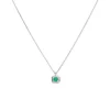 Clearance Cadena-Colgante Oro Blanco, Esmeralda Y Diamantes Para Ella | Collares Y Gargantillas