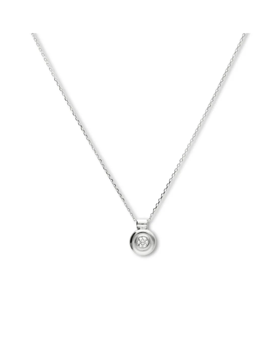 Clearance Cadena-Colgante Oro Blanco Y Diamante Para Ella | Collares Y Gargantillas