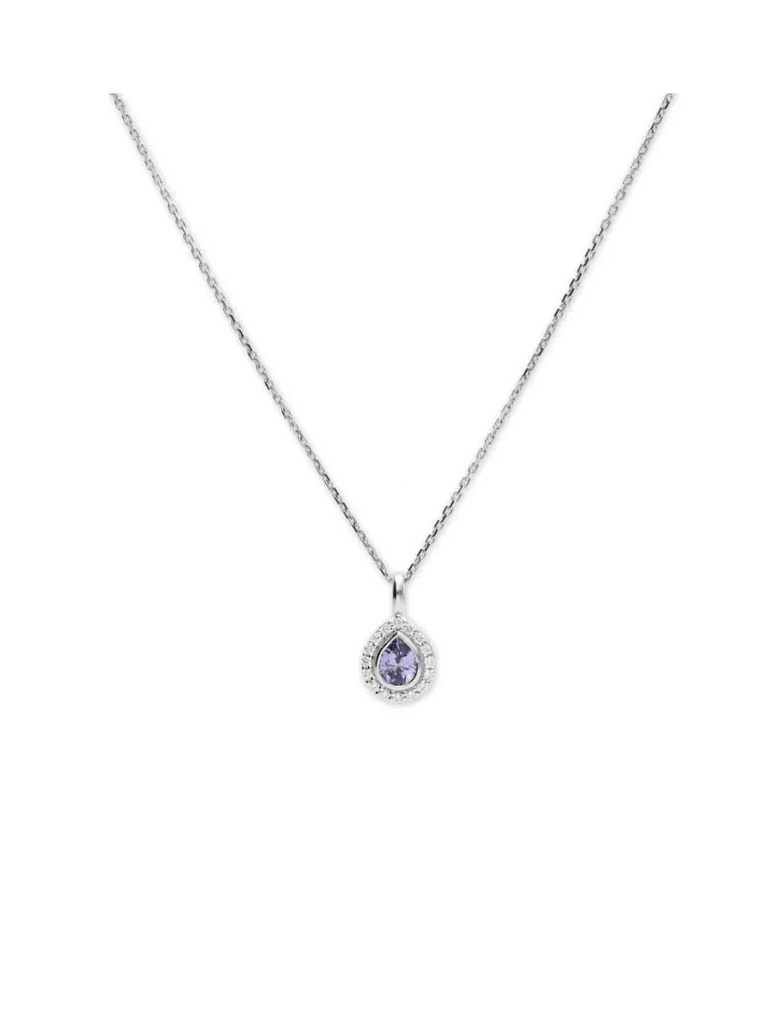 Online Cadena-Colgante Oro Blanco, Zafiro Y Diamantes Para Ella | Collares Y Gargantillas