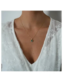 Hot Colgante Oro Amarillo, Esmeralda Y Diamantes Para Ella | Colgantes