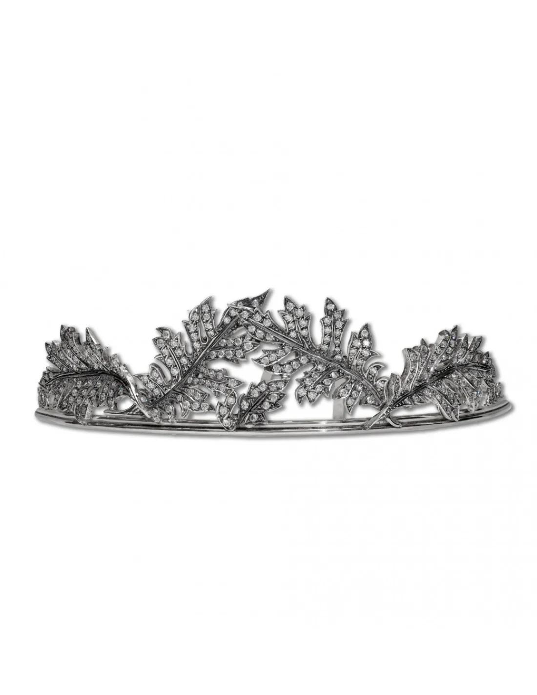 Outlet Diadema Novia Hojas Plata Y Circonita Para Ella | Complementos