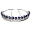 New Diadema Novia Plata, Circonitas y Piedras Azules Para Ella | Complementos